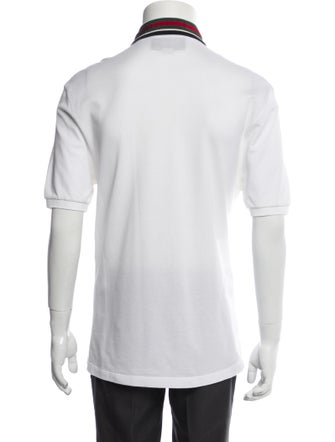 Gucci Web Accent Graphic Print Polo Shirt