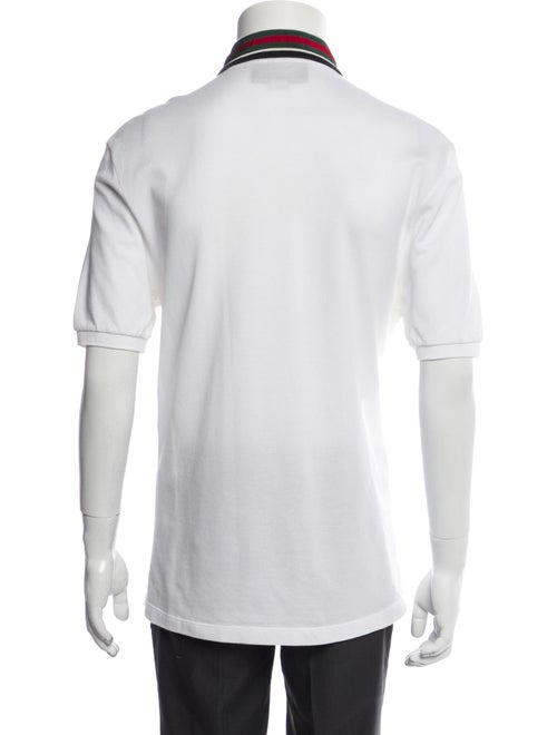 Gucci Web Accent Graphic Print Polo Shirt