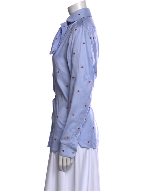 Gucci Printed Long Sleeve Button-Up Top