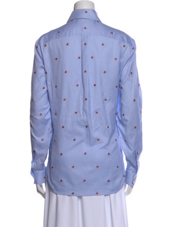 Gucci Printed Long Sleeve Button-Up Top