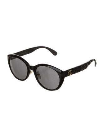 Gucci Double G Logo Round Sunglasses