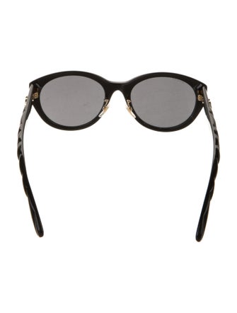 Gucci Double G Logo Round Sunglasses