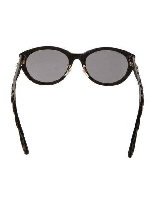 Gucci Double G Logo Round Sunglasses