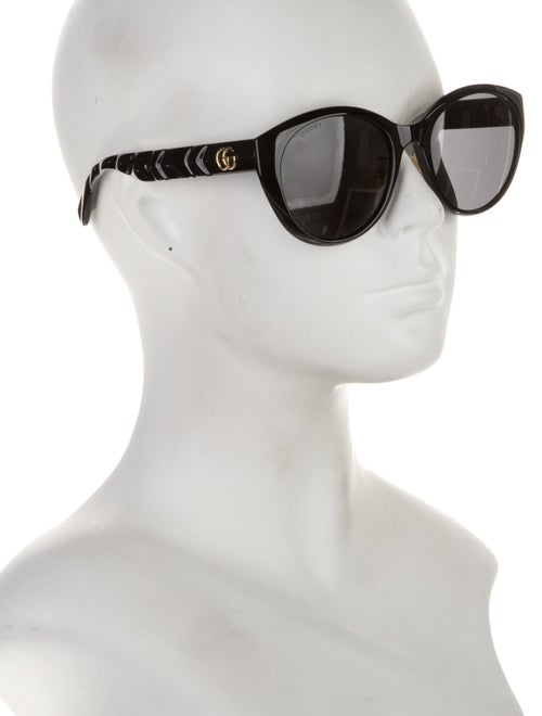 Gucci Double G Logo Round Sunglasses