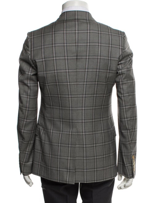 Gucci Wool Plaid Print Blazer