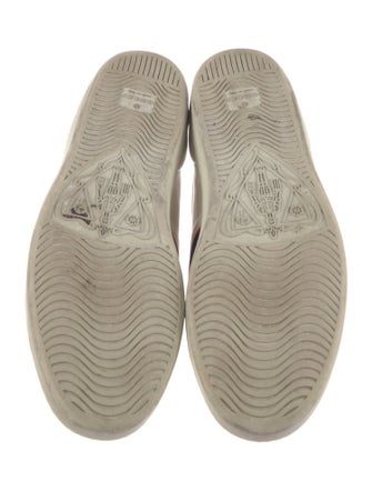 Gucci Web Accent Leather Sneakers