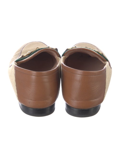Gucci Web Accent Canvas Loafers