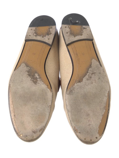 Gucci Web Accent Canvas Loafers