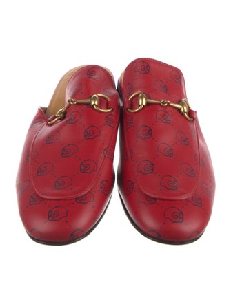 Gucci Horsebit Accent Leather Slippers