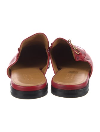 Gucci Horsebit Accent Leather Slippers