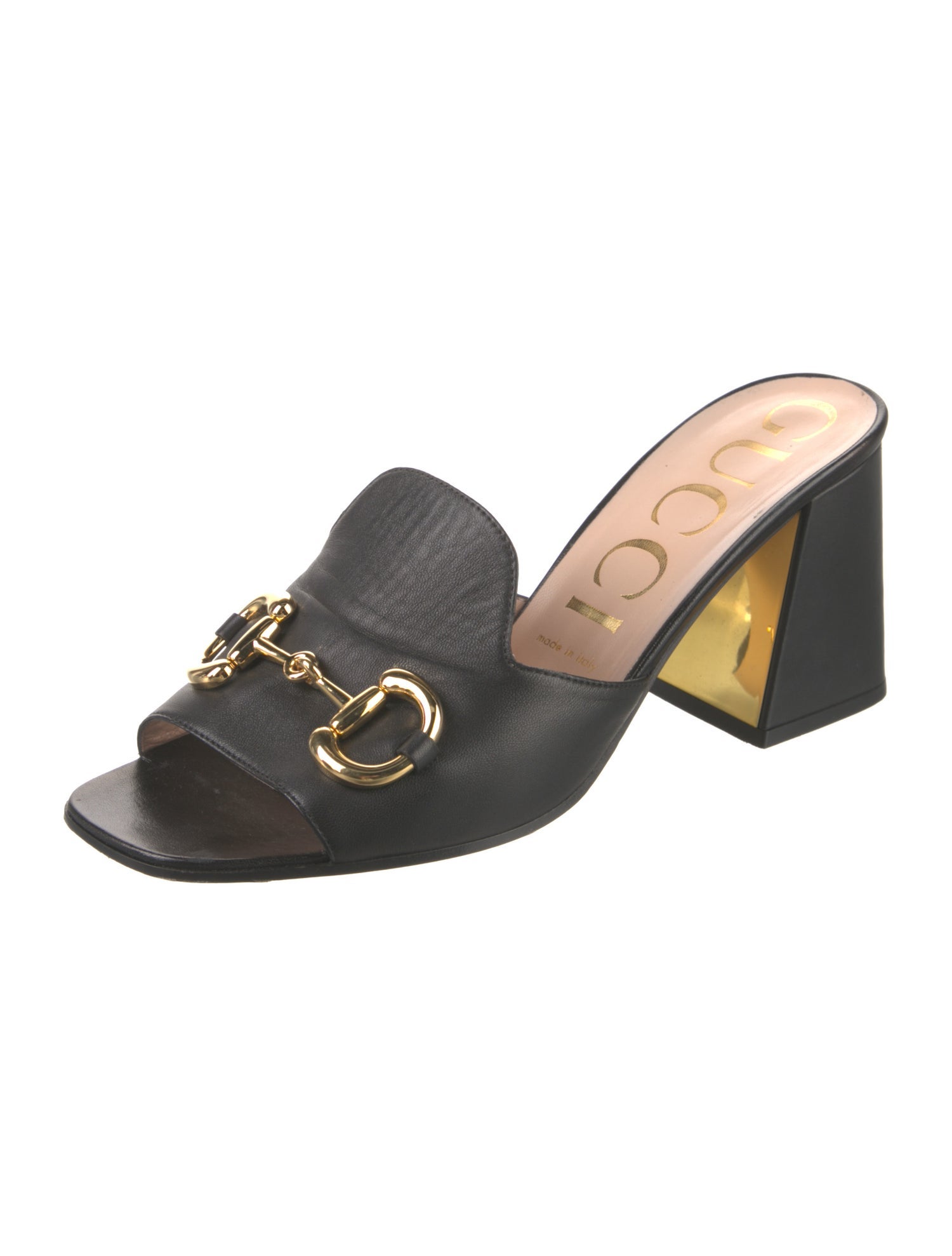 Gucci Horsebit Accent Leather Mules