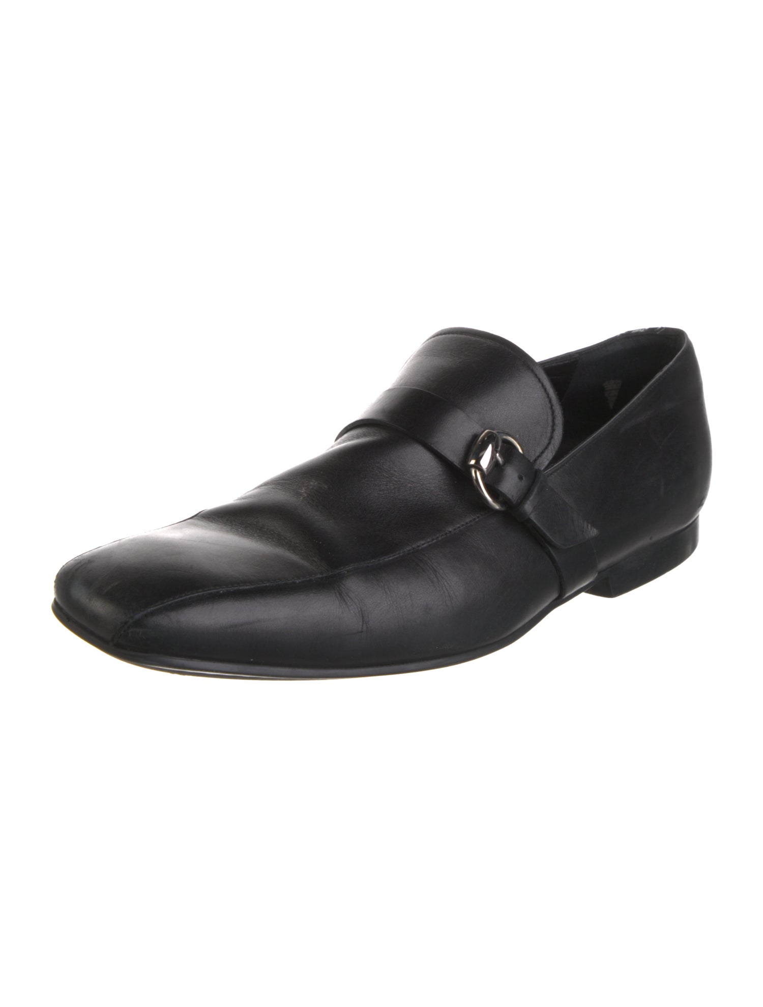 Gucci Interlocking G Logo Leather Dress Loafers