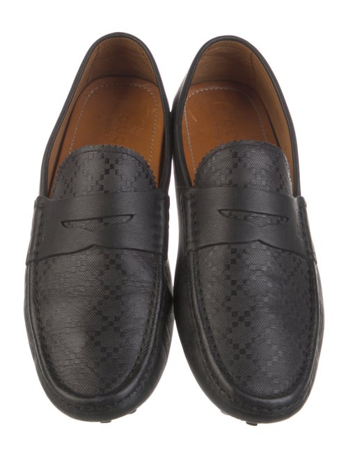 Gucci Diamante Print Leather Moccasins