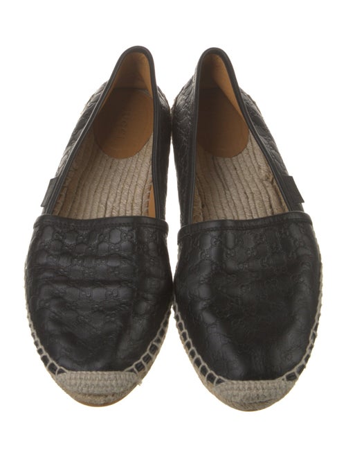 Gucci Leather Whipstitch Trim Espadrilles
