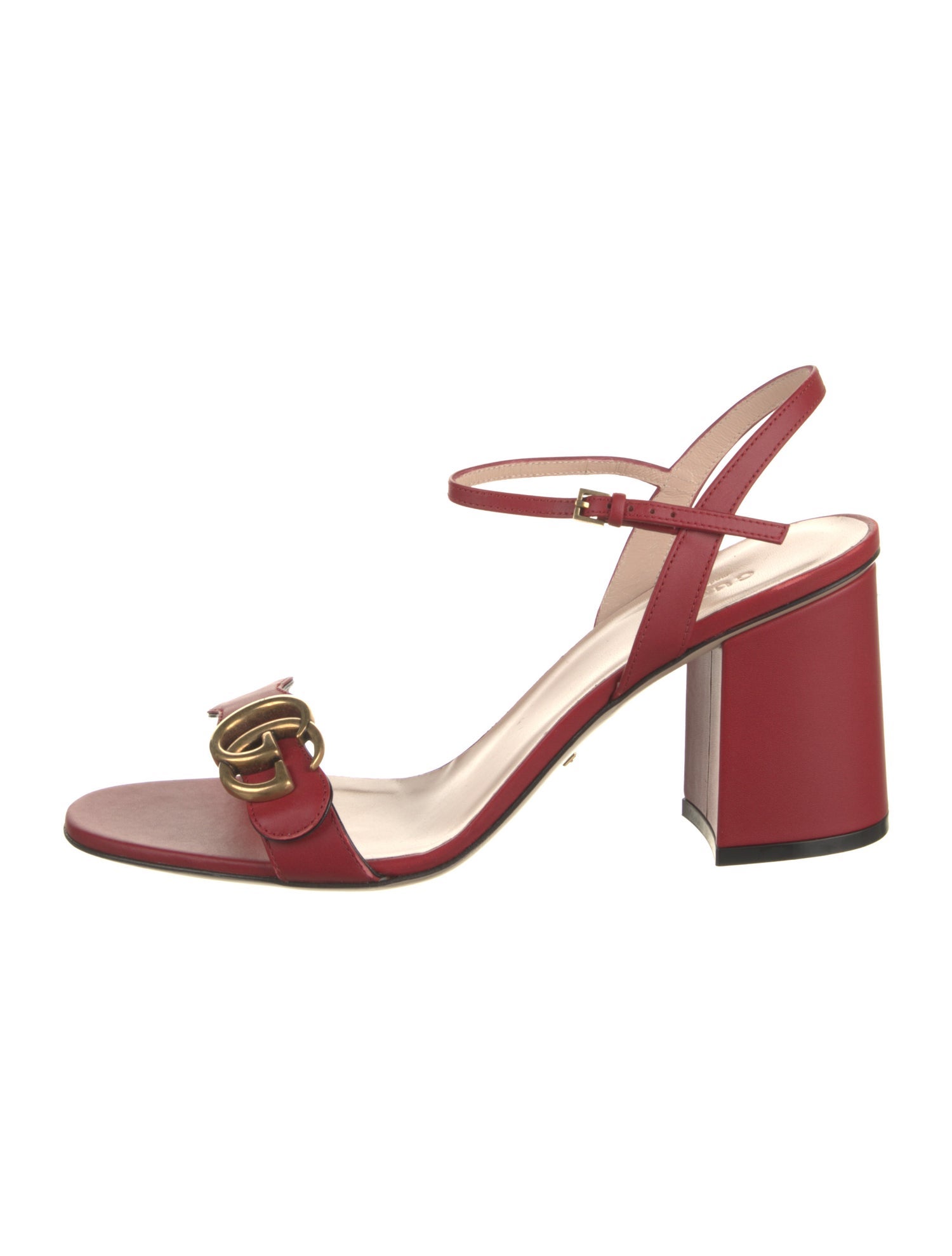 Gucci Running GG Logo Leather Sandals w/ Tags