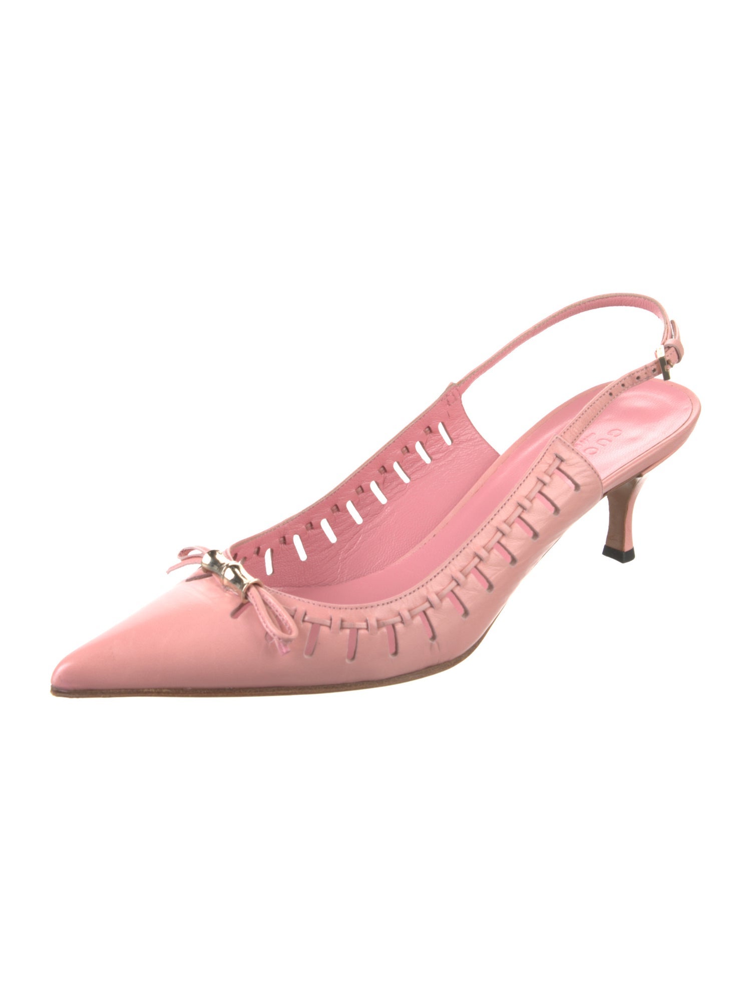 Gucci Vintage Bamboo Accent Slingback Pumps