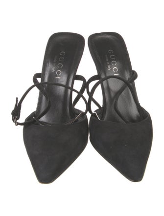 Gucci Suede Slingback Pumps