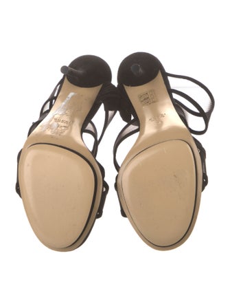 Gucci Mesh Mesh Accents Slingback Sandals