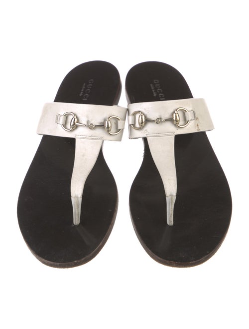 Gucci Horsebit Accent Leather Slides