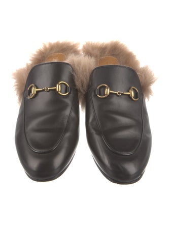 Gucci Horsebit Accent Leather Mules