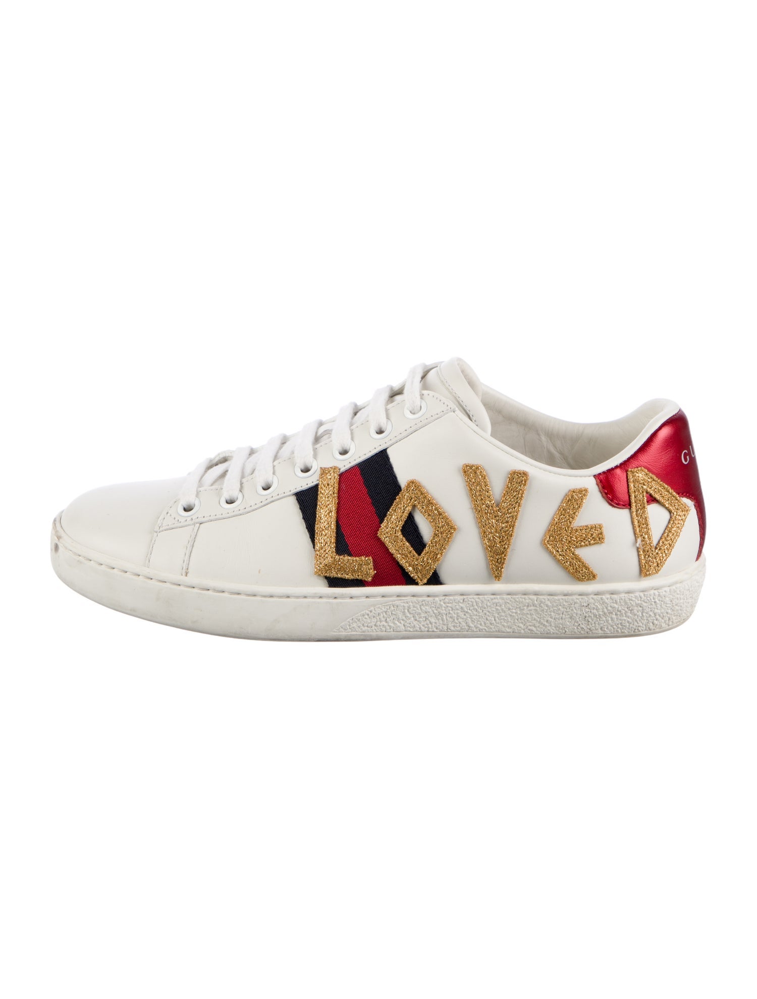 Gucci Sylvie Web Accent Leather Sneakers