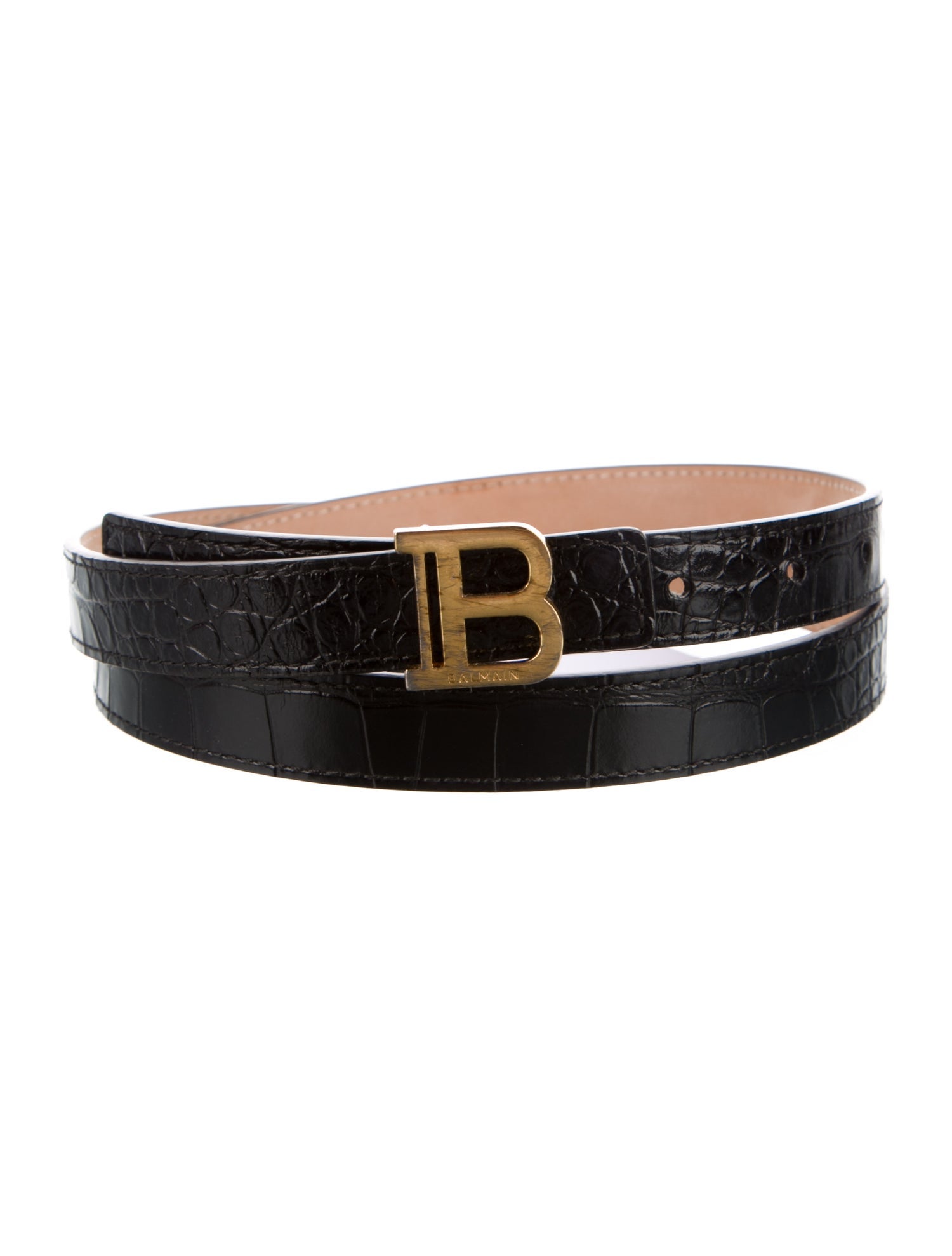 Balmain Skinny Alligator Belt Kit