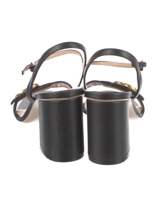 Gucci Double G Logo Leather Slingback Sandals