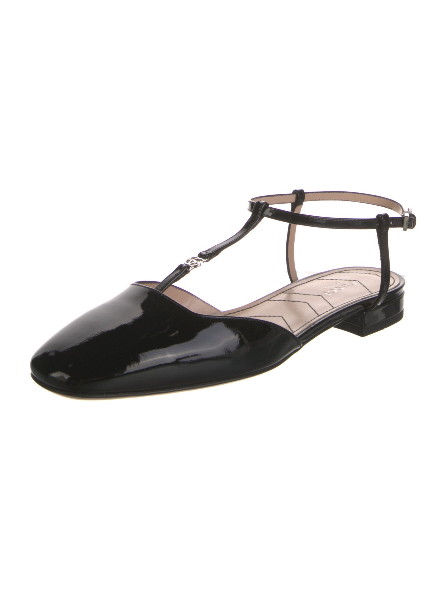 Gucci Patent Leather Slingback Flats w/ Tags