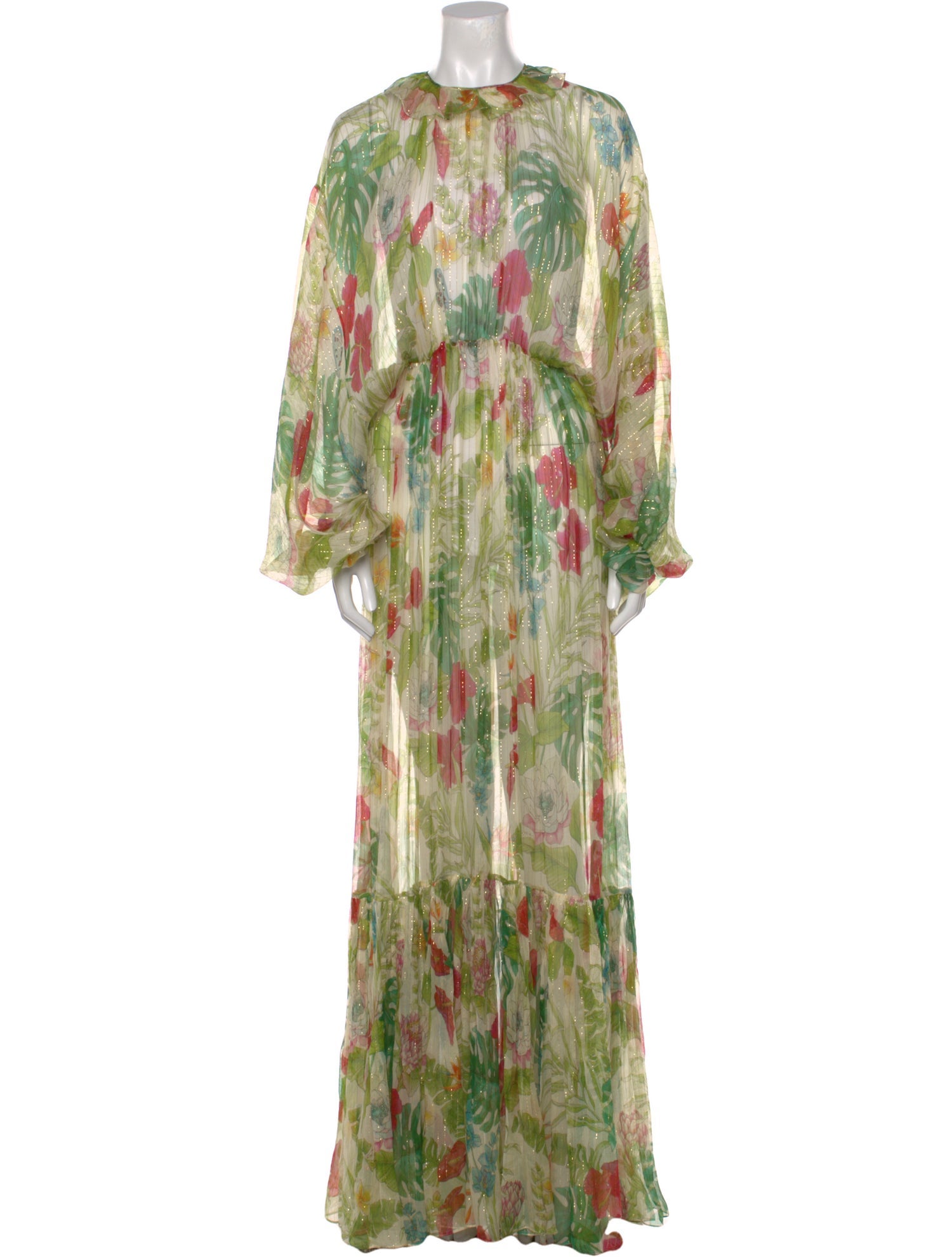Gucci Floral Print Long Dress