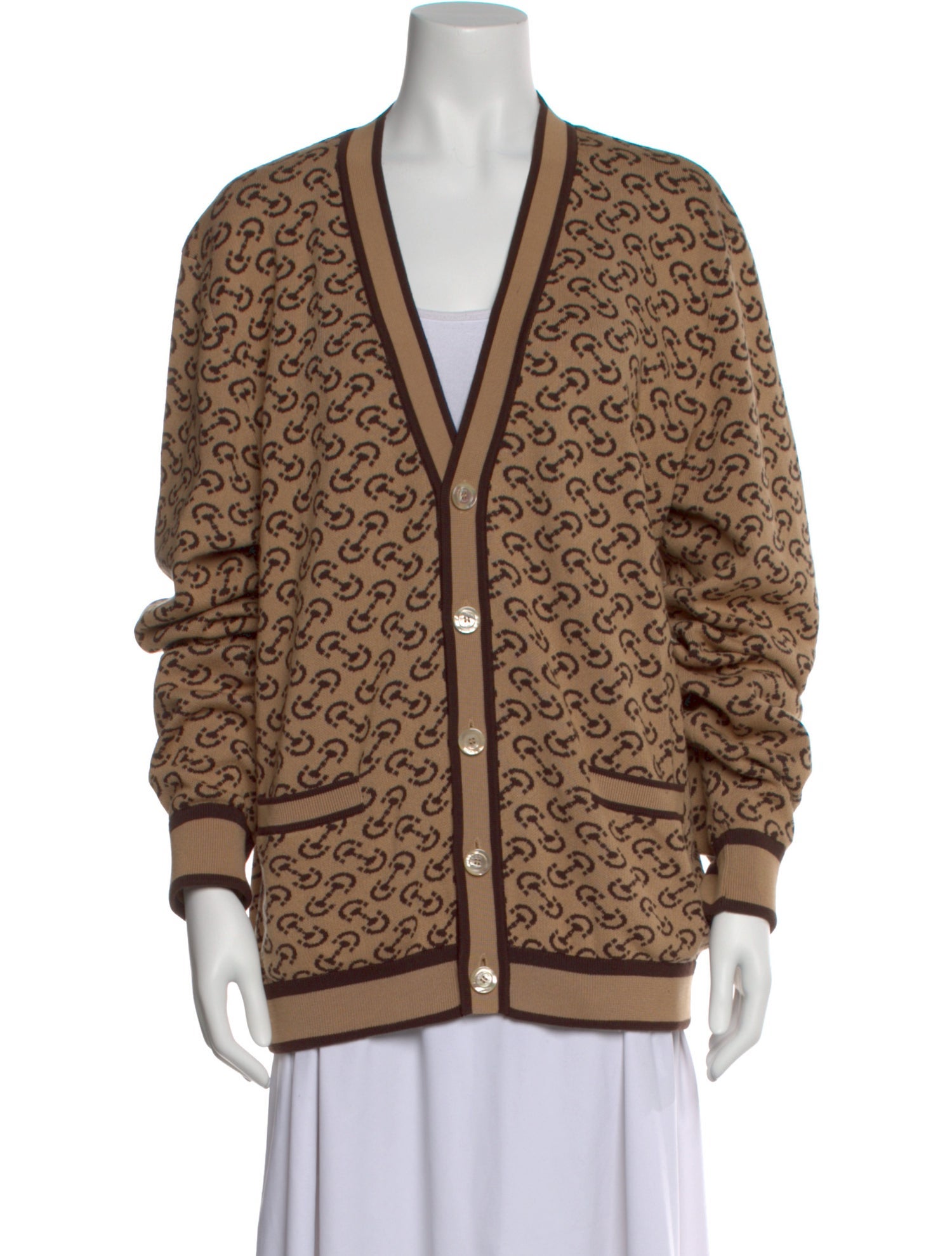 Gucci Striped V-Neck Sweater