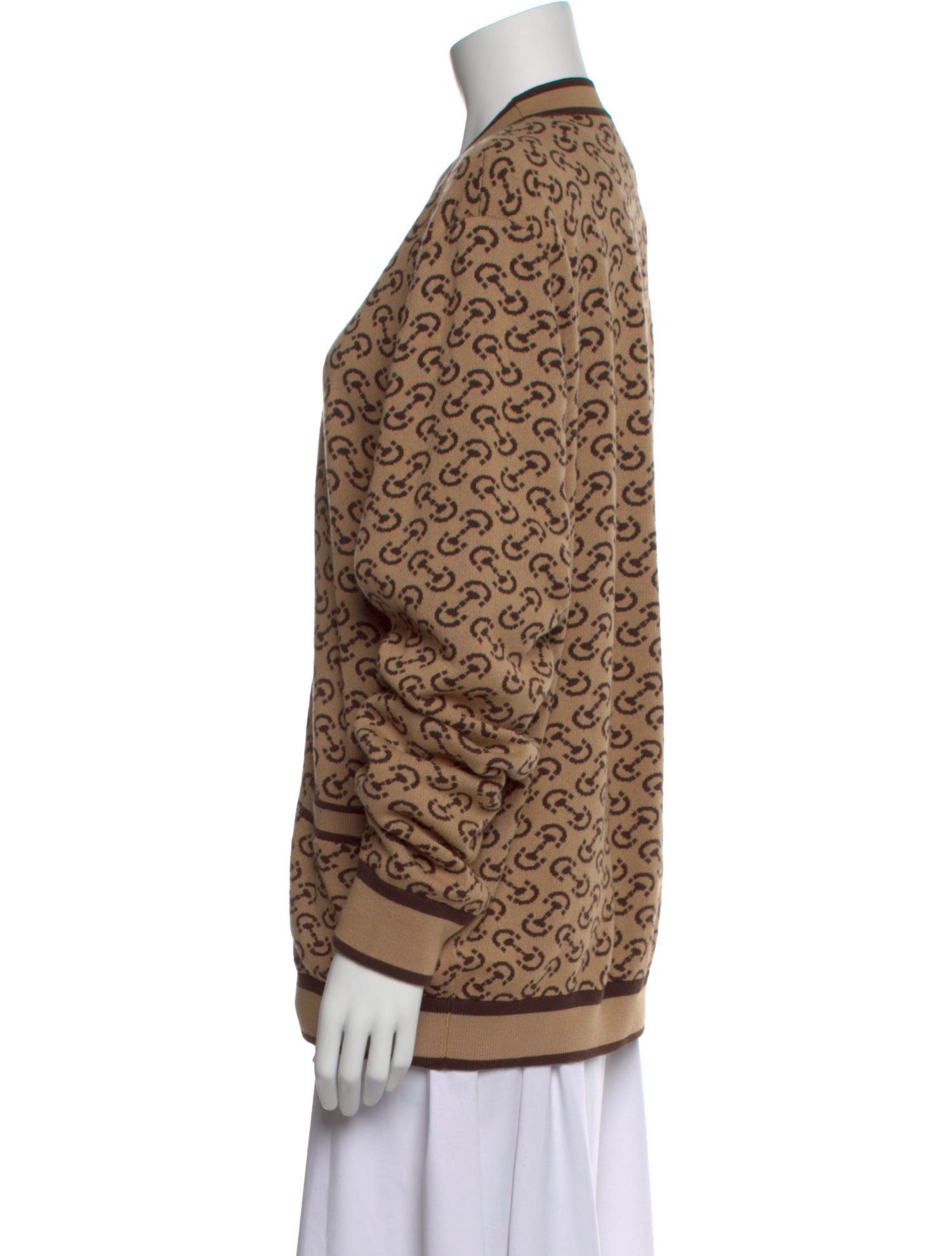 Gucci Striped V-Neck Sweater