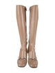 Gucci Horsebit Accent Patent Leather Riding Boots