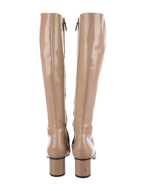 Gucci Horsebit Accent Patent Leather Riding Boots