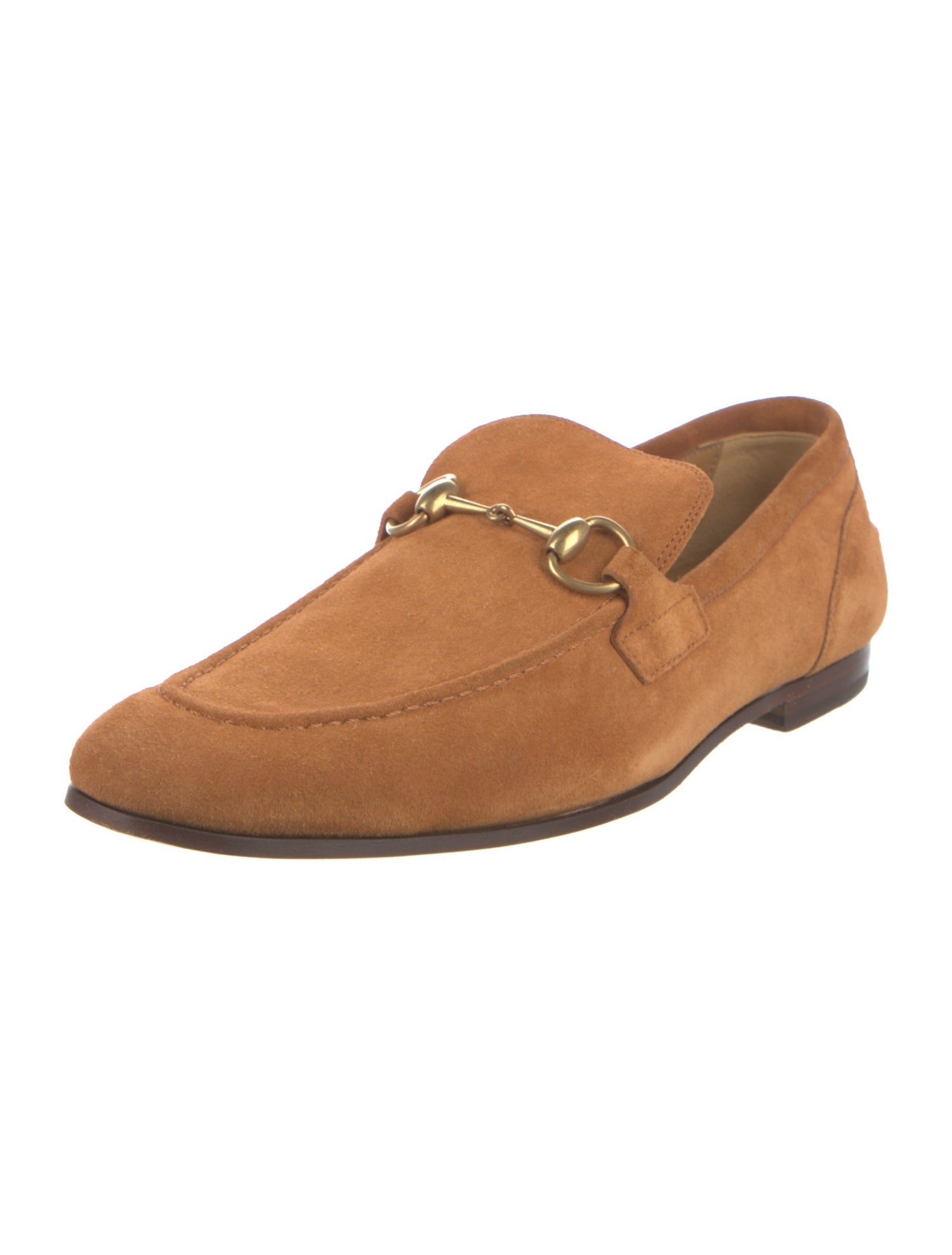 Gucci Horsebit Accent Suede Dress Loafers