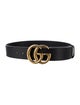 Gucci Double G Logo Leather Belt