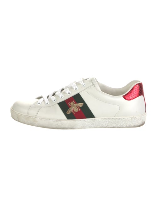 Gucci Web Accent Leather Sneakers