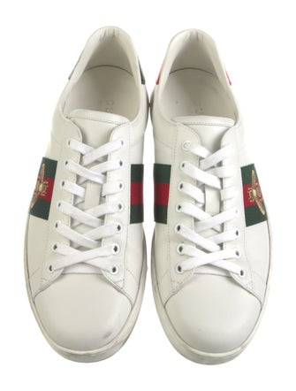 Gucci Web Accent Leather Sneakers