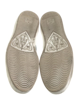 Gucci Web Accent Leather Sneakers