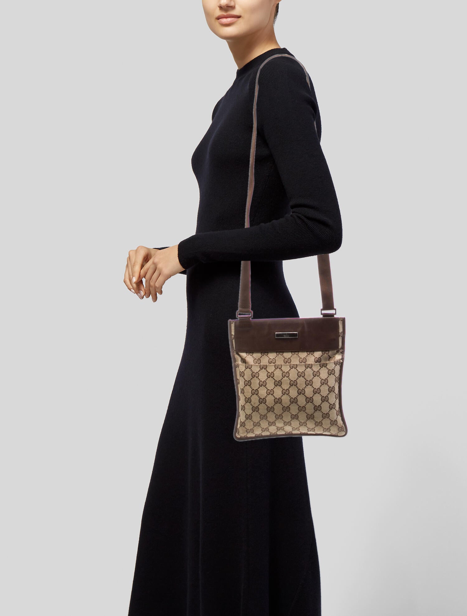 Gucci GG Canvas Crossbody Bag Vintage