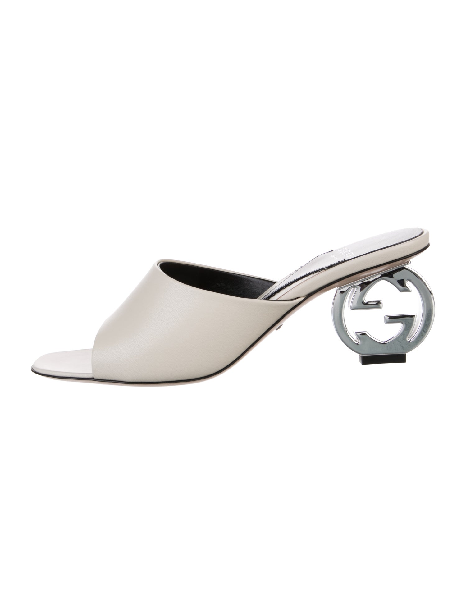 Gucci Interlocking G Logo Leather Slides
