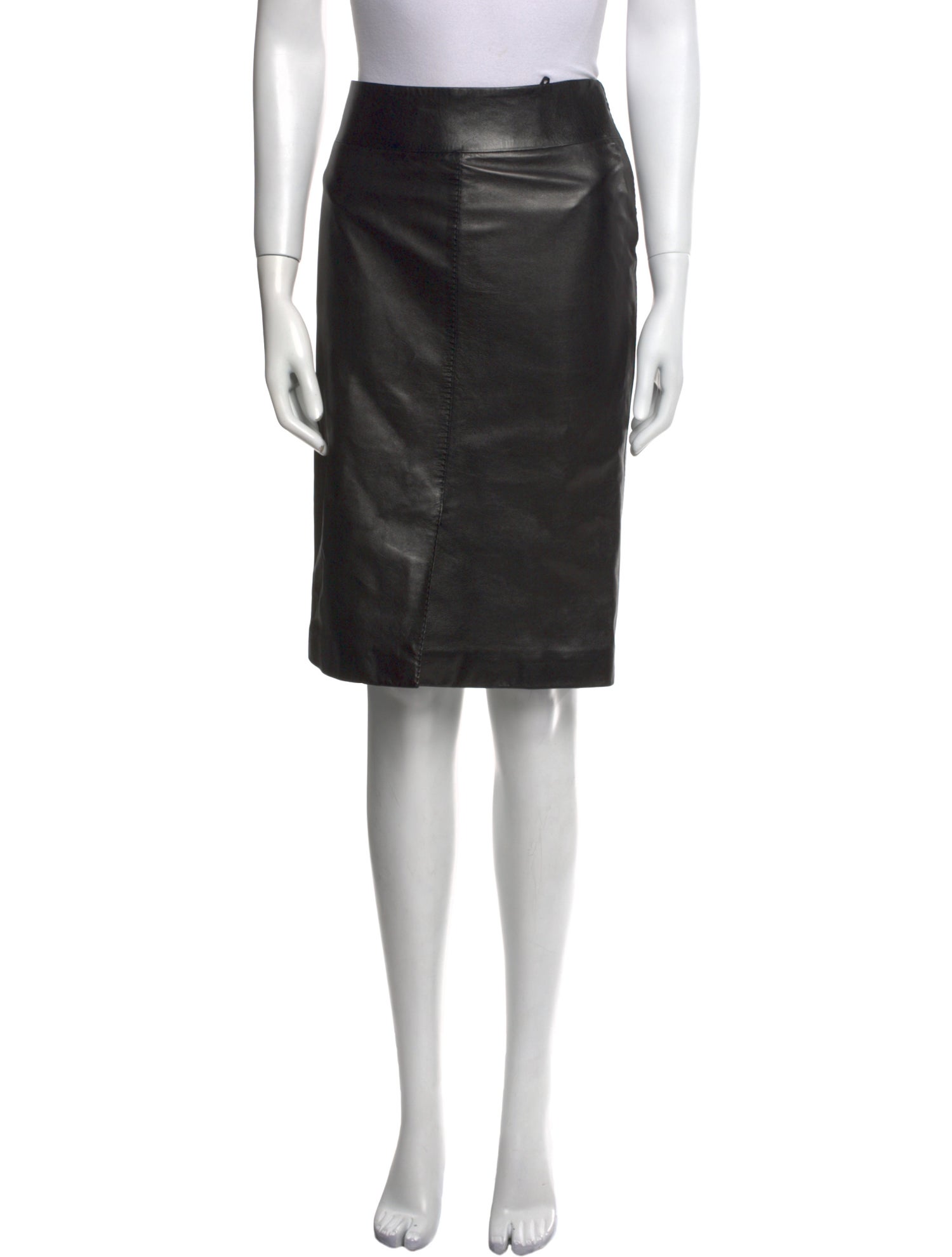 Gucci Leather Knee-Length Skirt