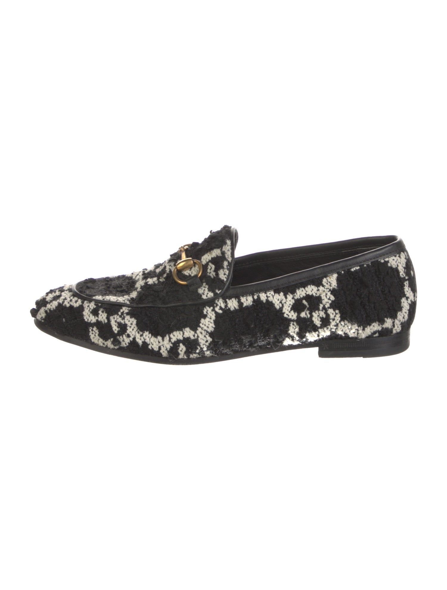 Gucci Horsebit Accent Jacquard Loafers