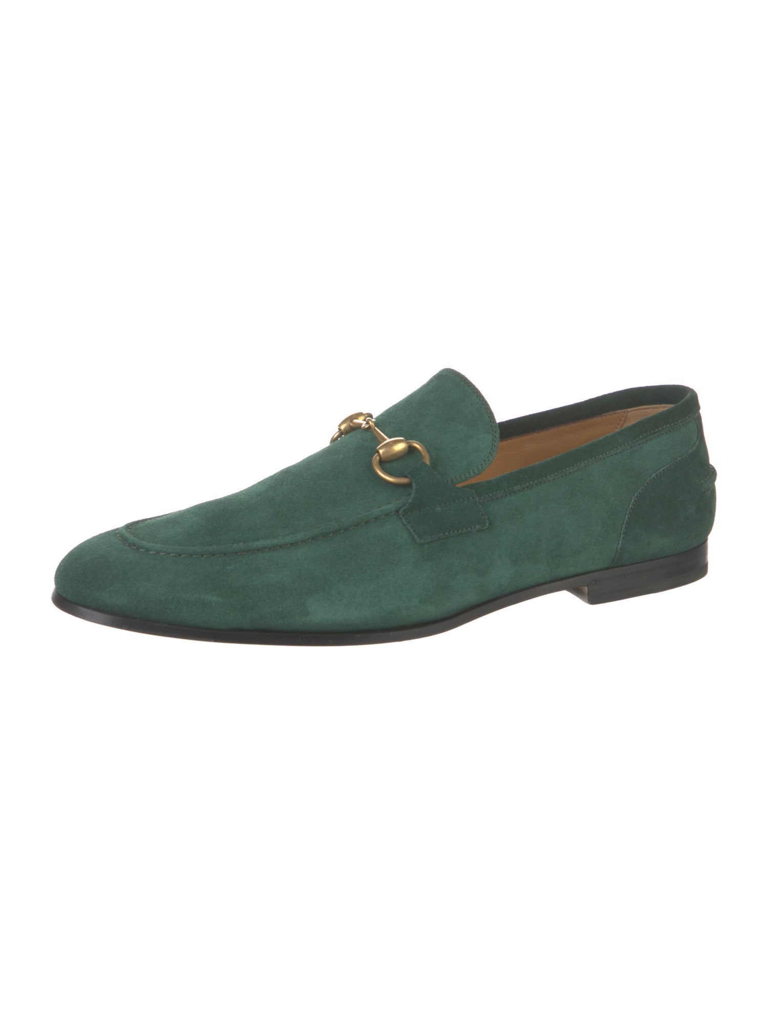 Gucci Web Accent Suede Loafers w/ Tags