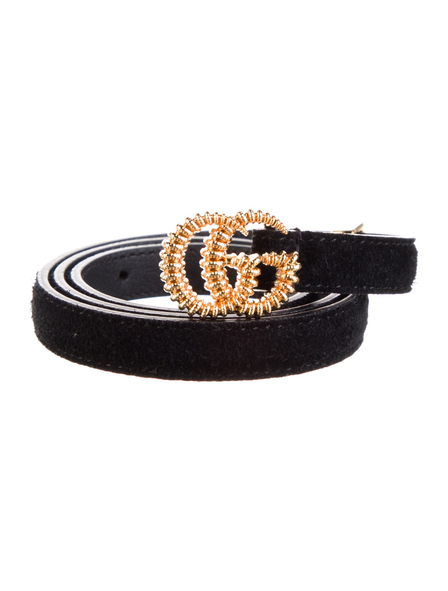 Gucci Double G Logo Skinny Belt