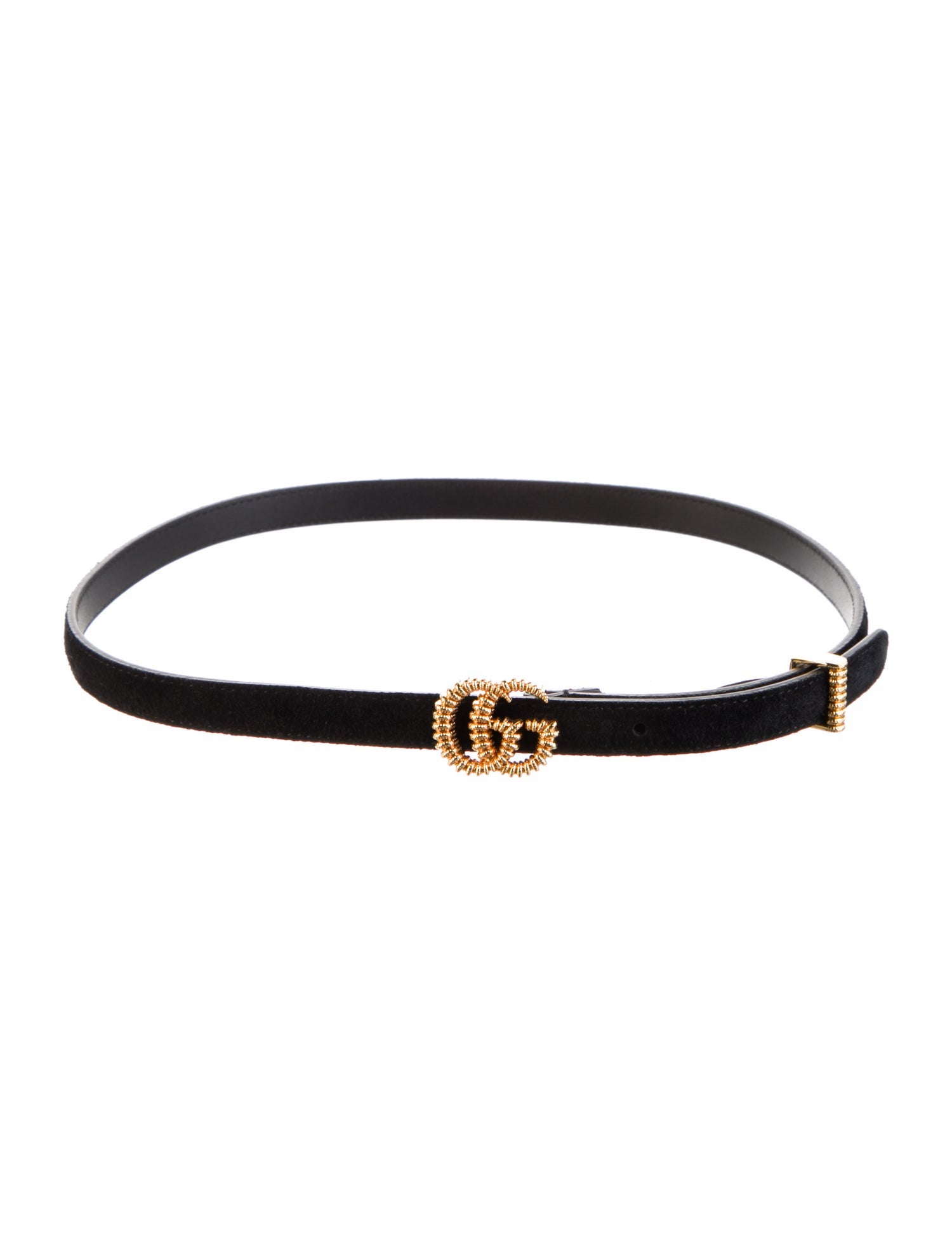 Gucci Double G Logo Skinny Belt