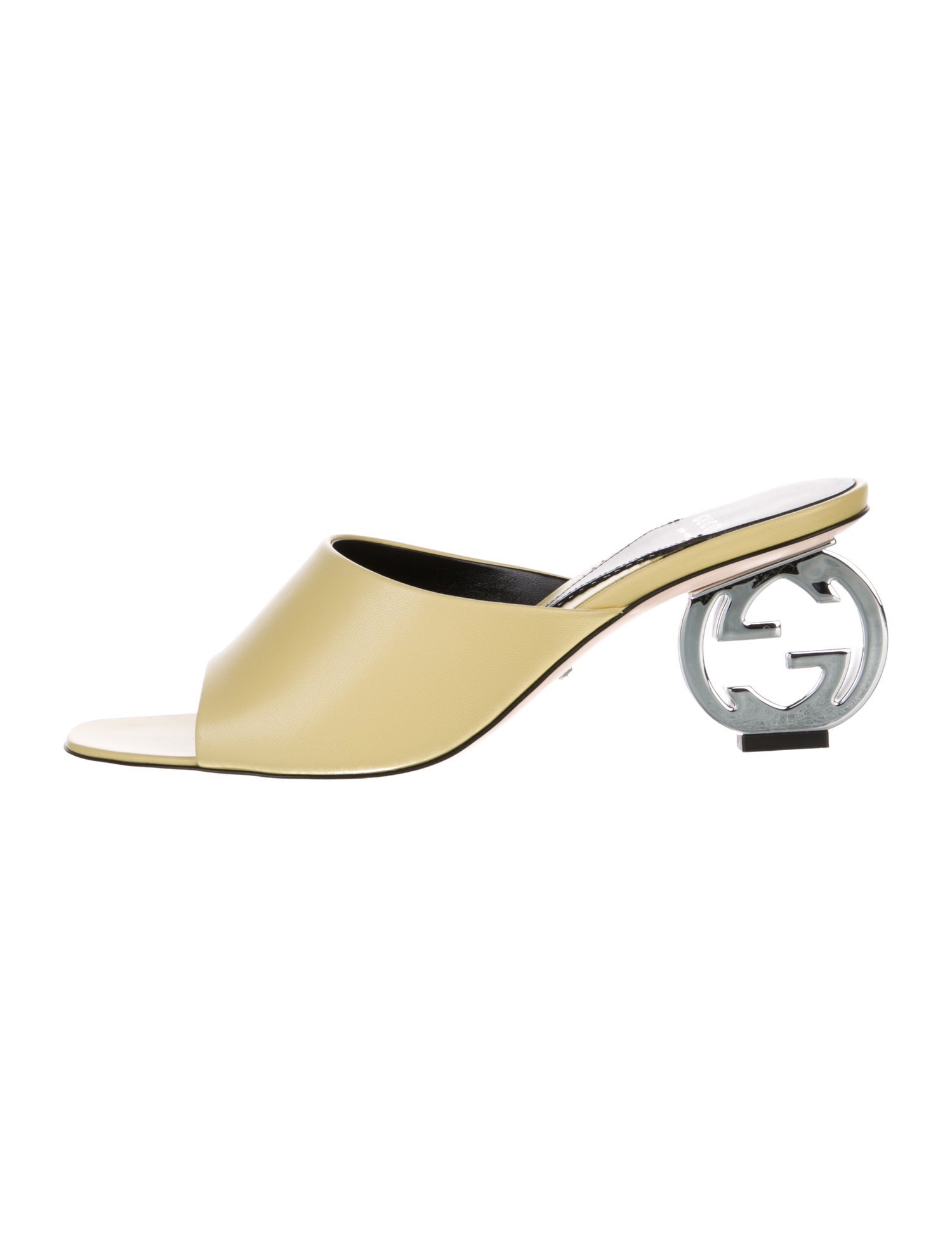 Gucci Interlocking G Logo Leather Slides w/ Tags