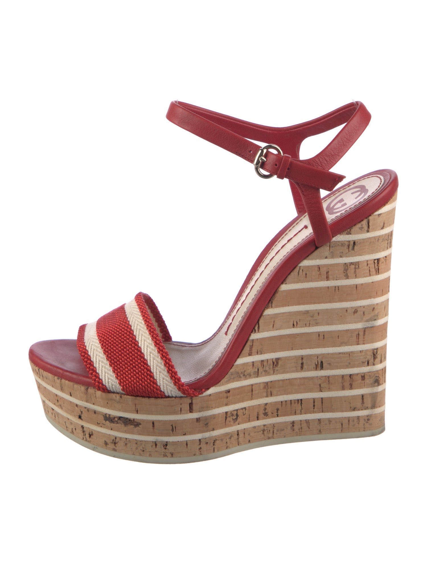 Gucci Canvas Colorblock Pattern Sandals