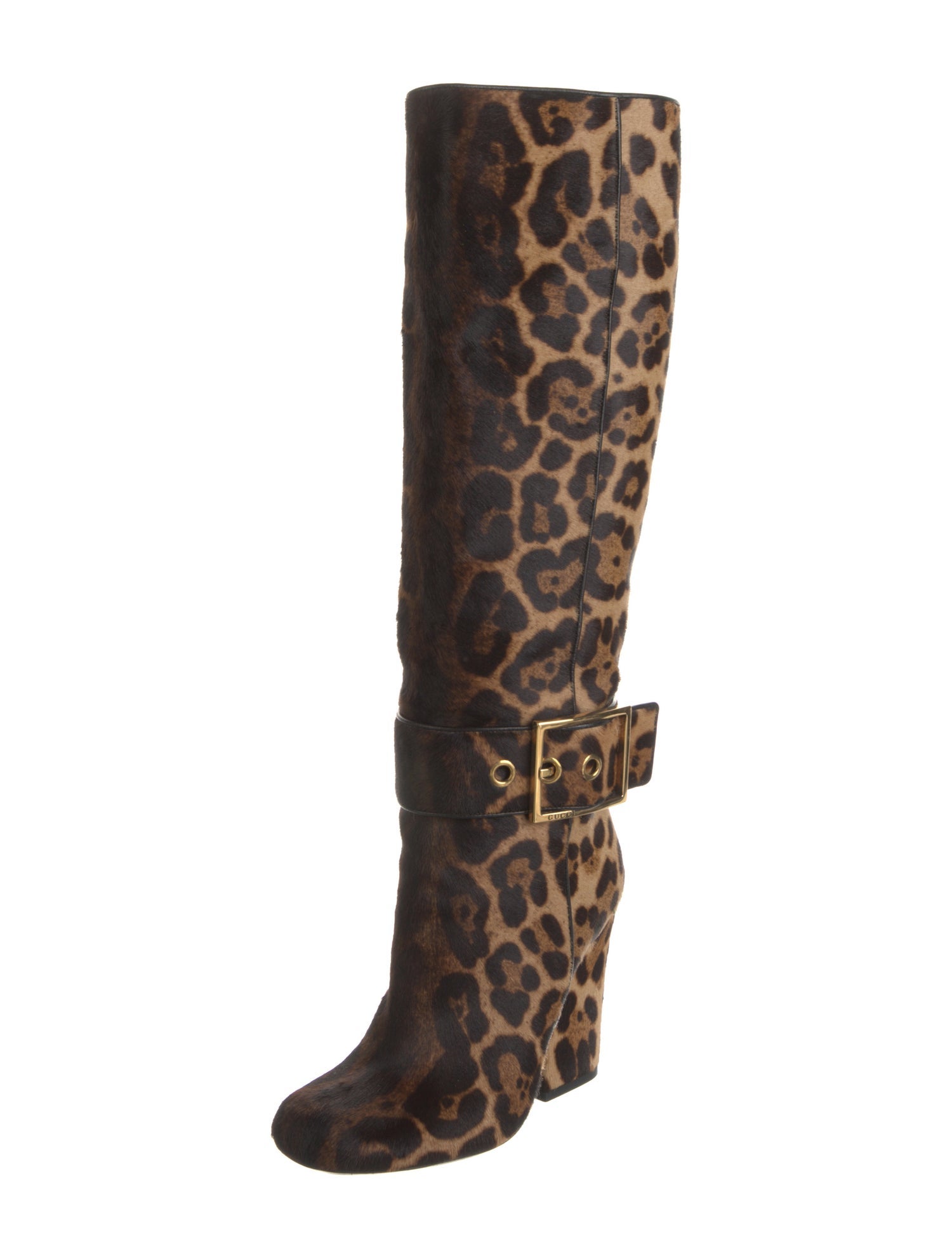 Gucci Ponyhair Animal Print Boots