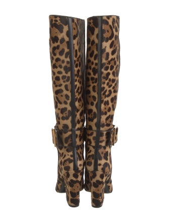 Gucci Ponyhair Animal Print Boots