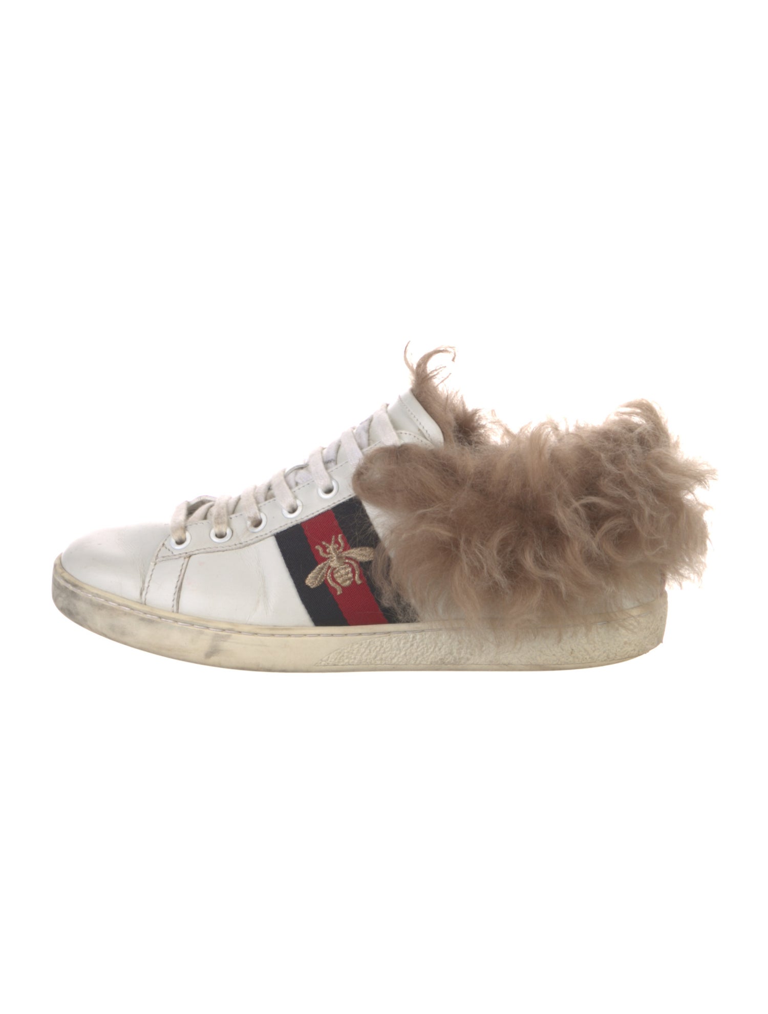 Gucci Sylvie Web Accent Leather Sneakers